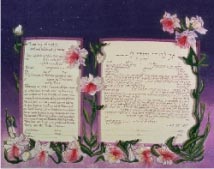 Ketubah:  Starry Night Lilies